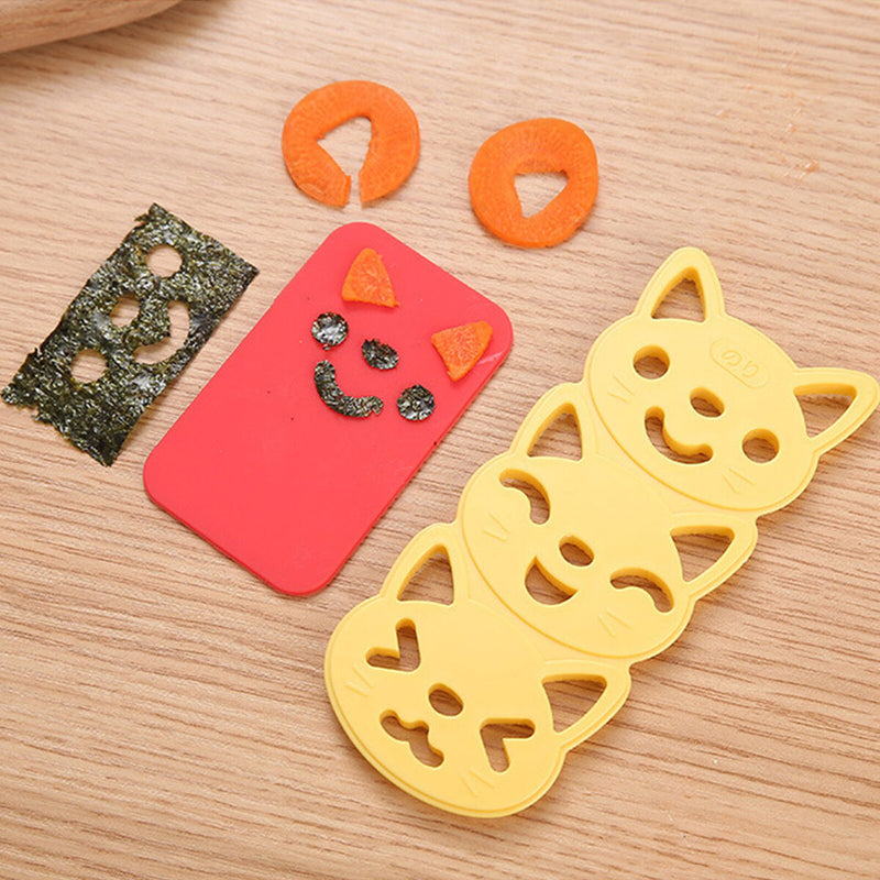 Sushi Mold Rice Ball Mold - Cartoon Cat Pattern Nori Sushi Bento Accessory