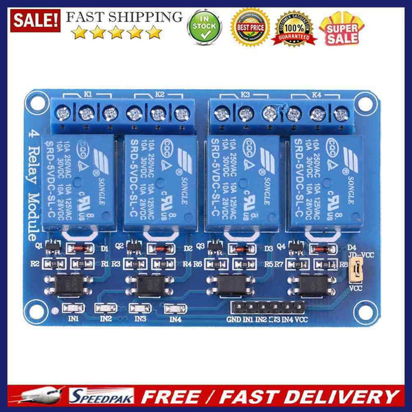 5V Four 4 Channel Relay Module With optocoupler for PIC AVR DSP ARM Arduino