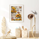 DIY Diamond Painting Kit Full Round Rhinestone 5D Butterfly Sunflower Picture