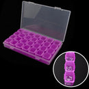 28 Grids Nail Art Storage Box Case Jewelry Organizer Manicure Tool (Purple)