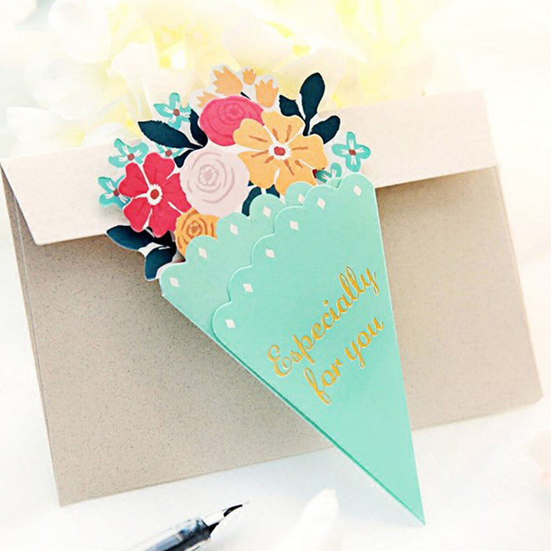 Bouquet Greeting Card, Thank You Note Cards, for Wedding, Birthday, Graduation