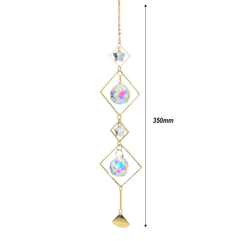 Fashion Suncatcher Crystal Pendant Moon Sun Ball Prism Drops Rainbow Maker