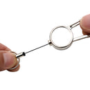 Burglar Anti-lost Metal Telescopic Keychain Retractable Elastic Nylon Rope Newly