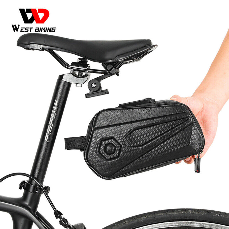 Bicycle Saddle Bag 2.6L Capacity Waterproof Bicycle Hard Saddlebag Scratch-Proof
