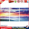 3 Panels Sunrise Oil Paint By Numbers Kits Canvas Picture Wall DIY Crafts Newly
