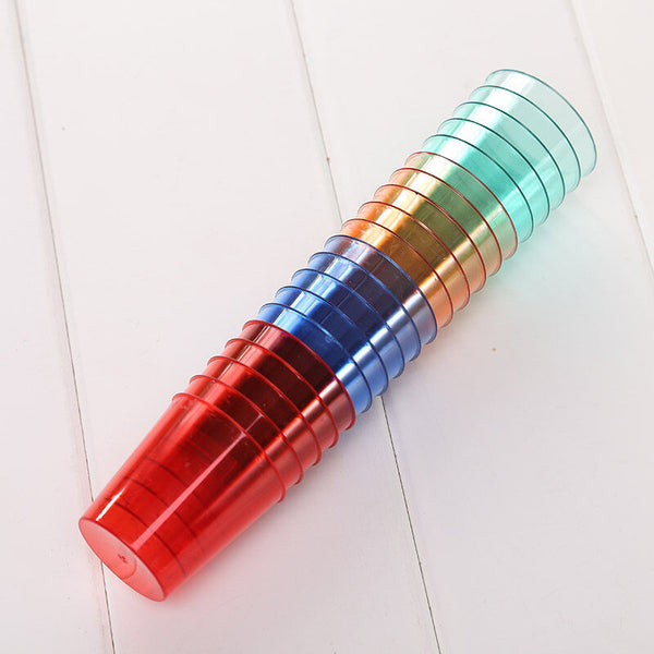 10pcs Disposable 30ml Glasses Cups Plastic Cup Neon Pa Bar Colourful CLLL Y4L8