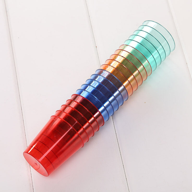 10pcs Disposable 30ml Glasses Cups Plastic Cup Neon Pa Bar Colourful CLLL Y4L8