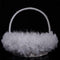 Flower Girl Baskets The Fabric Lace Decoration Cute Flower Handle Basket Q9J4