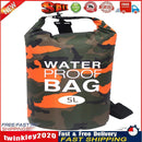 Waterproof Swimming Bag Camouflage Outdoor Camping Dry Sack (5L Orange) Newly