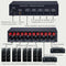 2-IN-4-OUT Amplifier/Speaker Splitter Stereo Audio Switcher Box Selector + Amp