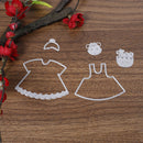 Snowvirtuos 5pcs Metal Skirt Cutting Tools DIY Paper Card Scrapbooking Pre