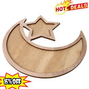 Muslim Wooden Eid Mubarak Ramadan Table Decor Dessert Pastry Serving Tray hot.
