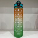 1L Sports Water Bottle with Marker Large Capacity Fitness Drink Cups (E) Newly