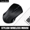 Q2 1200dpi USB Silent Mouse Computer PC 2.4G Wireless Mute Mice (Black)