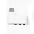 USB3.0 Hub Adapter Rotate High Speed U Disk Reader Splitter 3-Port (White)