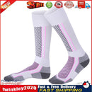2pcs Winter Warm Thickened Ski Socks Outdoor Stockings (Kids Pink White) Newly