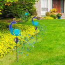 LED Solar Light Red Bird Peacock Lawn Stake Lamp Yard Art Garden Decor (B) Newly
