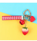 Cute Bells Fruit Shape Love Heart Key Holder Buckle Keyring Strawberry Keychain