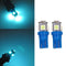 1 Pair 12V Car License Plate Reading Lamp T10 W5W 5SMD LED Bulb Auto Width Light