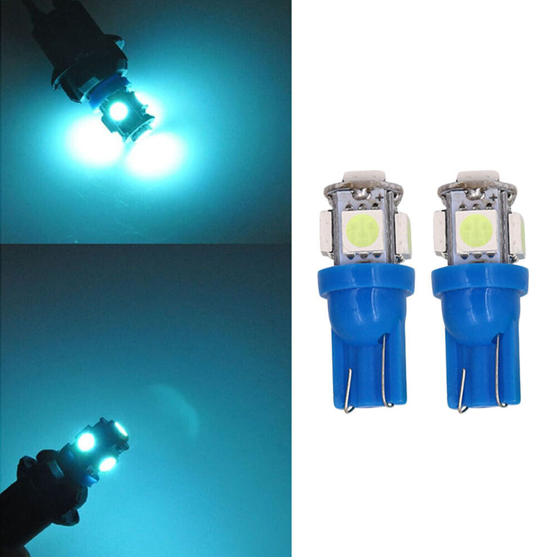 1 Pair 12V Car License Plate Reading Lamp T10 W5W 5SMD LED Bulb Auto Width Light