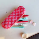 2pcs Makeup Bags Knitting Pencil Case Zipper Portable Travel for Weekend Holiday