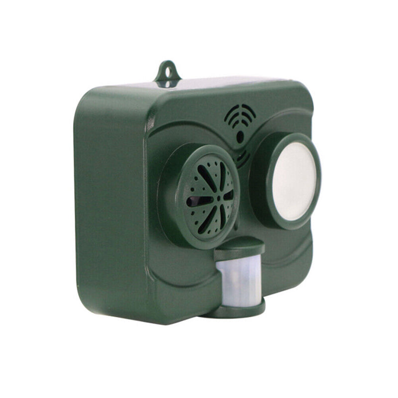 Solar Bird Cat Dog Repeller Ultrasonic Waterproof Infrared Animal Repellent