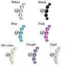 Steel Bar Stud Earrings Body Jewelry Cartilage Helix Tragus Ear Piercing