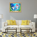 5D DIY Full Drill Diamond Painting Cartoon Dolphins Cross Stitch Embroidery Rhine