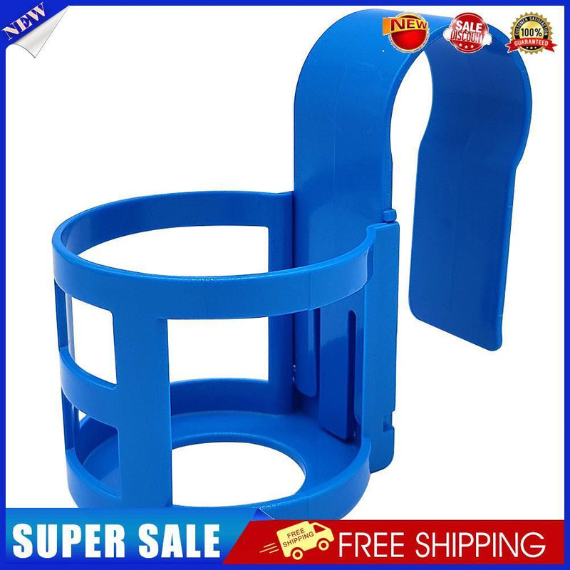 Water Cup Hanging Holder Hook for Above Swimming Pool Side Shelf (Blue)