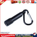 Mini Portable LED Keychain Flashlight w/ Buckle Super Bright Lamp (Black) Newly