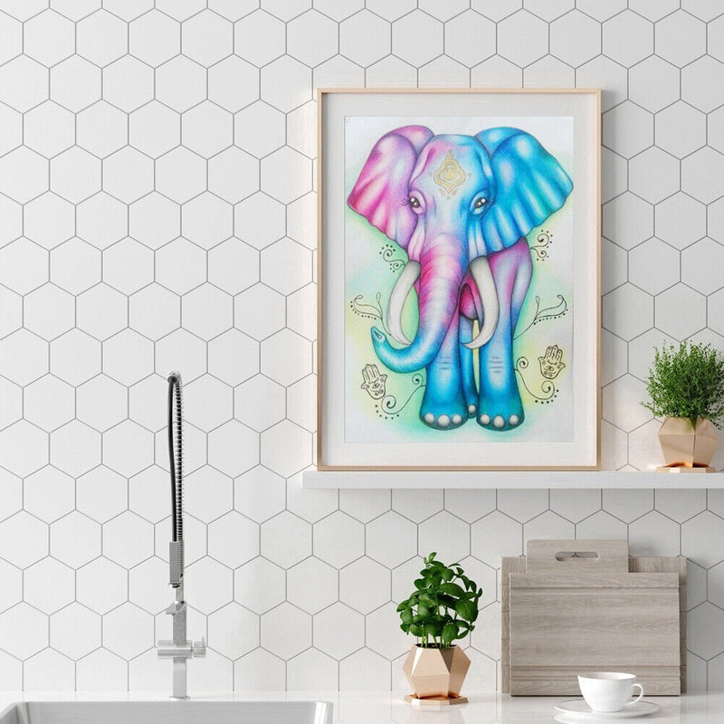 5D Diamond Painting Elephant DIY Full Round Drill Cartoon Animal Mosaic Crafts