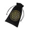 Constellation Star Moon Tarot Game Card Storage Bag (Black Flower of Life)
