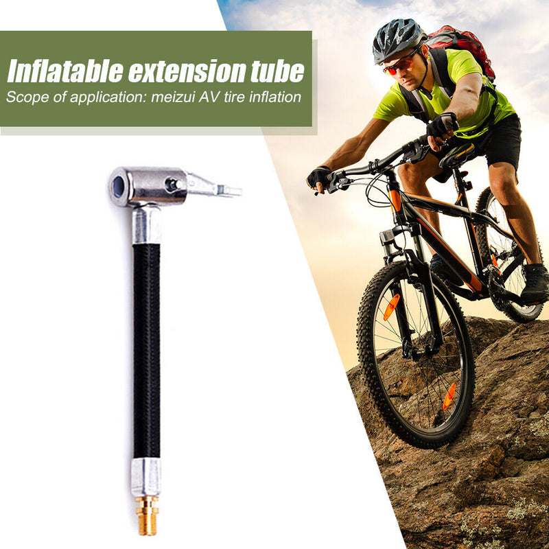 Bike Motorcycle Car Tire Air Inflator Hose Inflatable Tube Connection Adapt