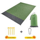 Waterproof Mat Foldable Picnic Beach Sitting Pad Kit (Army Green 210x200cm)