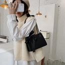 Autumn Women Bowknot Flap Clutches Portable Lattice PU Shoulder Crossbody Bags