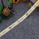 5 Yards/Lot Handmade Print Cotton Ribbons DIY Sewing Clothes Label Tags (C)
