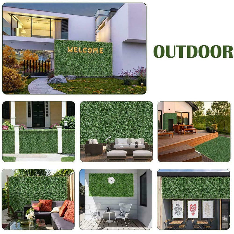 Plant Artificial Mat Greenery Wall Hedge Grass Fence Panel Decor Foliage U hot.