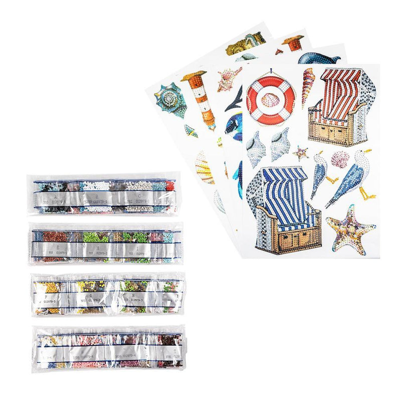 4pcs 5D DIY Diamond Painting Stickers Handmade Art Craft Kits Gift (BT008)