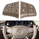 2pcs 8 Keys Car Steering Wheel Switch Button for Benz B-Class (Dark Yellow)