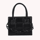 Rero Women Checker Pattern Thick Chain Shoulder Messenger Bags Casual PU Purse