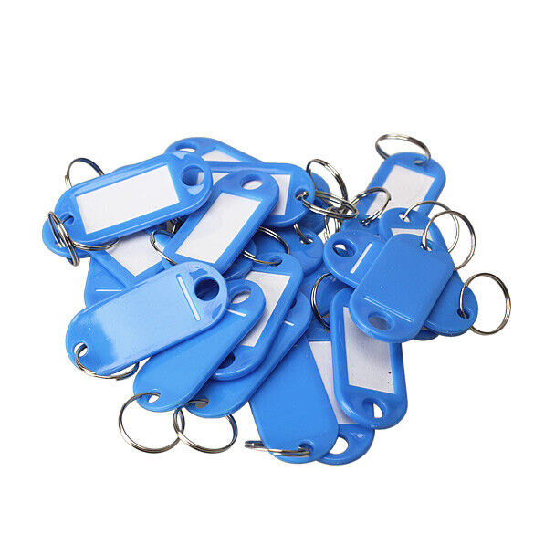 100pcs Plastic Keychain ID Label Keychain with Keychain