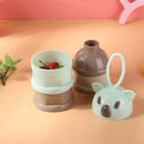 Portable Baby Food Storage Box Bear Shape Milk Powder Container (B Green) Newly