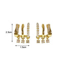 Women Jewellry Trendy Peal Ear Row Sparkling Earrings Earrings Diamond Stud
