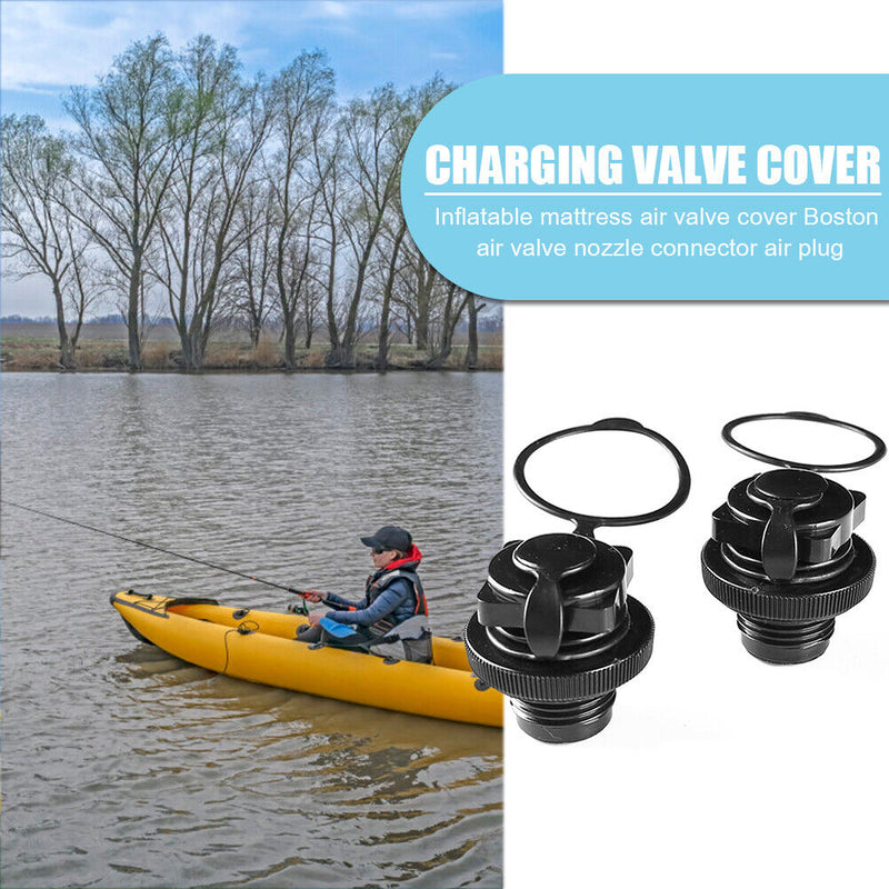 2x Safety Air Valve Nozzle Caps for Inflatable Boat Kayak Raft Mattress Air