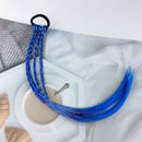 Girls Kids Elastic Wig Rubber Band Rope Ponytail Braider Hair Tie (Blue) Newly