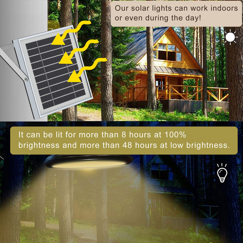 Solar Lights Outdoor - Waterproof Solar LED Pendant Lamp for Indoor Garden Decor