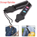 14x Guitar Strap with 10 Guitar Picks for Acoustic Electric Guitar Bass Belts