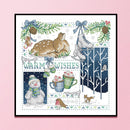 14CT Christmas Counted Partial Cross Stitch Embroidery DIY Cotton Needlework