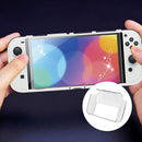 Protective Cover for Switch OLED Game Console Anti-slip Skin (Clear White) Newly