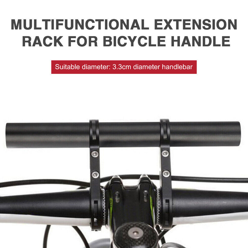 Bicycle Handlebar Extender Bike Headlight Clamp Extension Bracket (Black) Newly